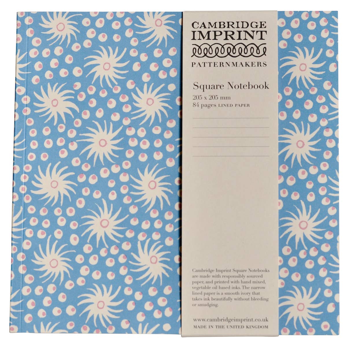 Milky Way Blue and Pink Square Notebook