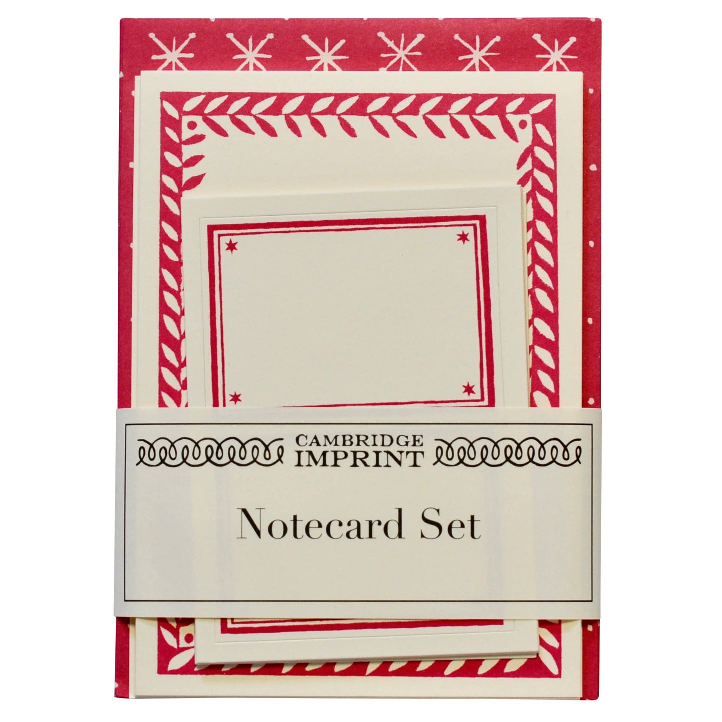 Large Stars Magenta Set of Notecards and Envelopes