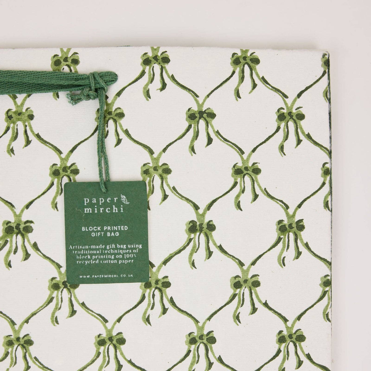 Holly Green Gift Bags - Large