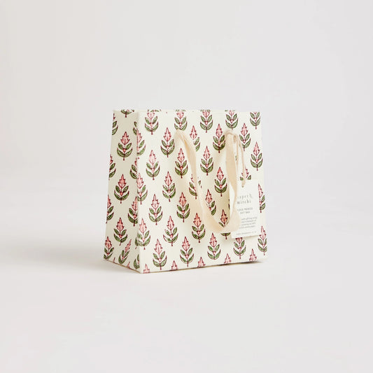 Hand Block Printed Gift Bag (Medium) - Blush