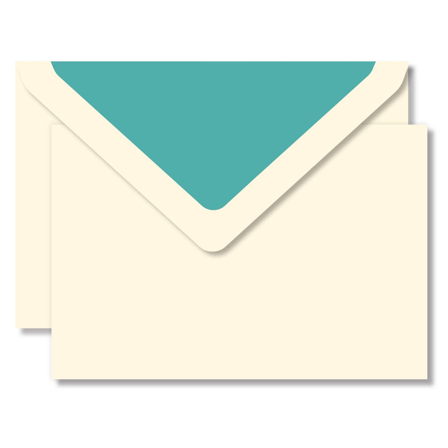 Laid Note Card Box Cream Laid/ Lining Navy Blue