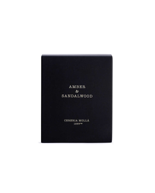 Amber & Sandalwood Black 8 0z Classic Candle