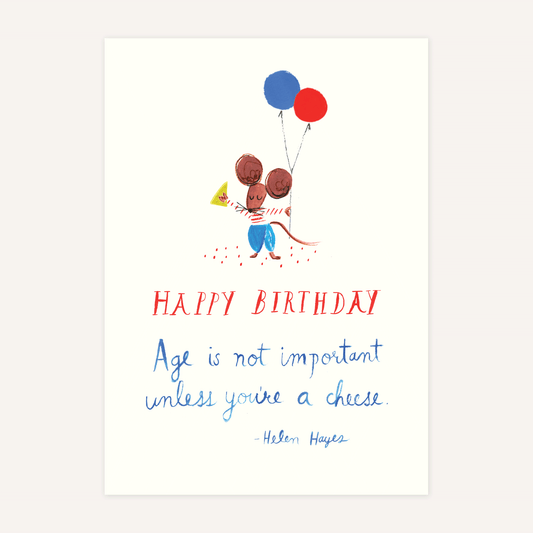Camembert and Cake - Birthday Greeting Card