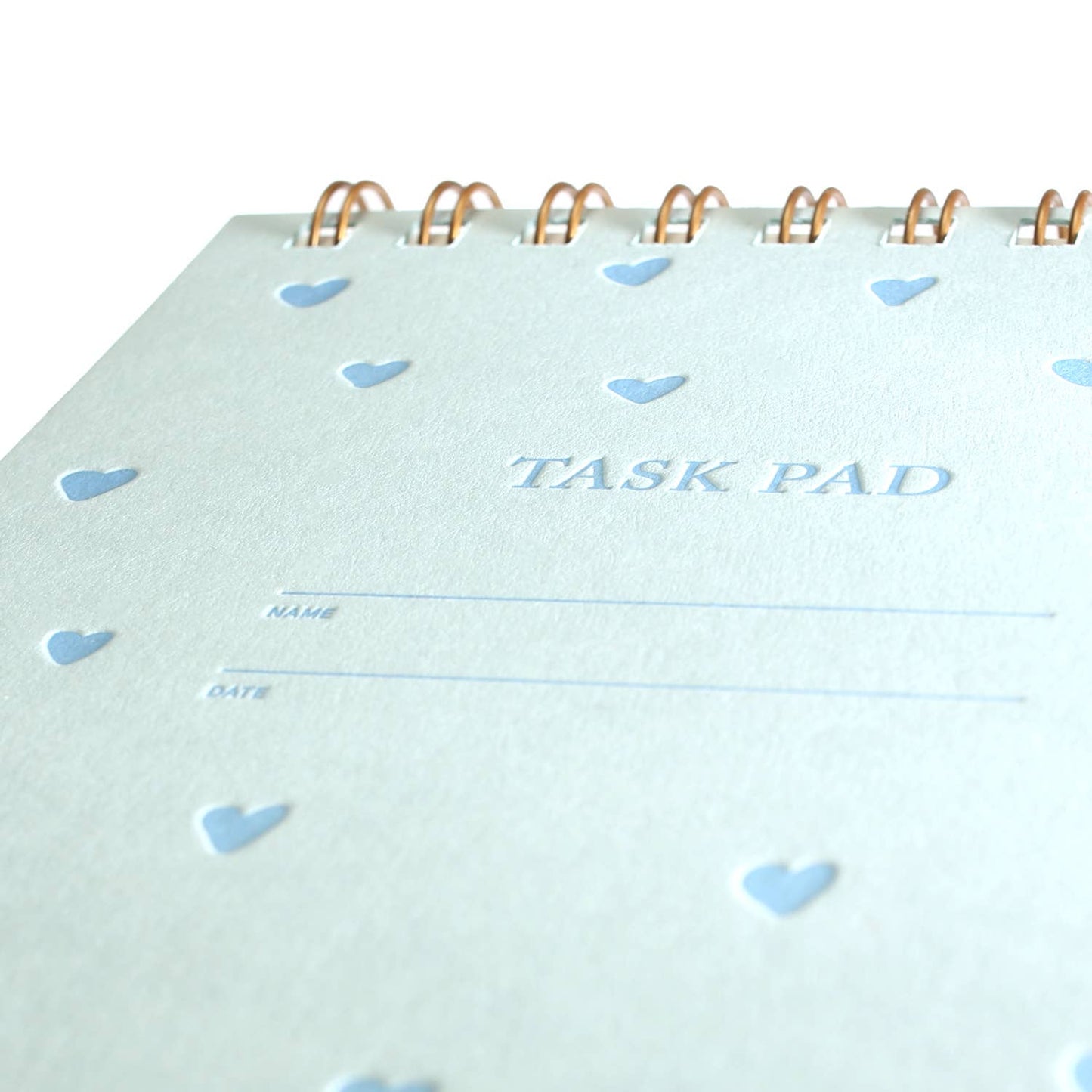 Task Pad Blue Hearts