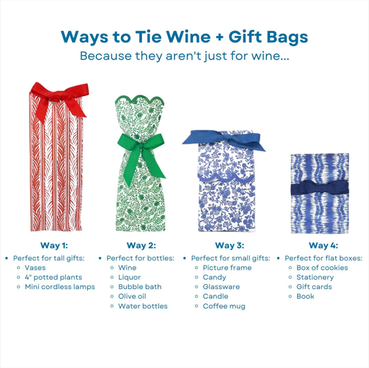 Green Dots Holiday Wine + Gift Bag Kit