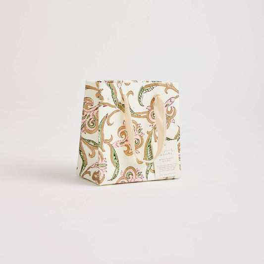 Hand Block Printed Gift Bag (Small) - Blush