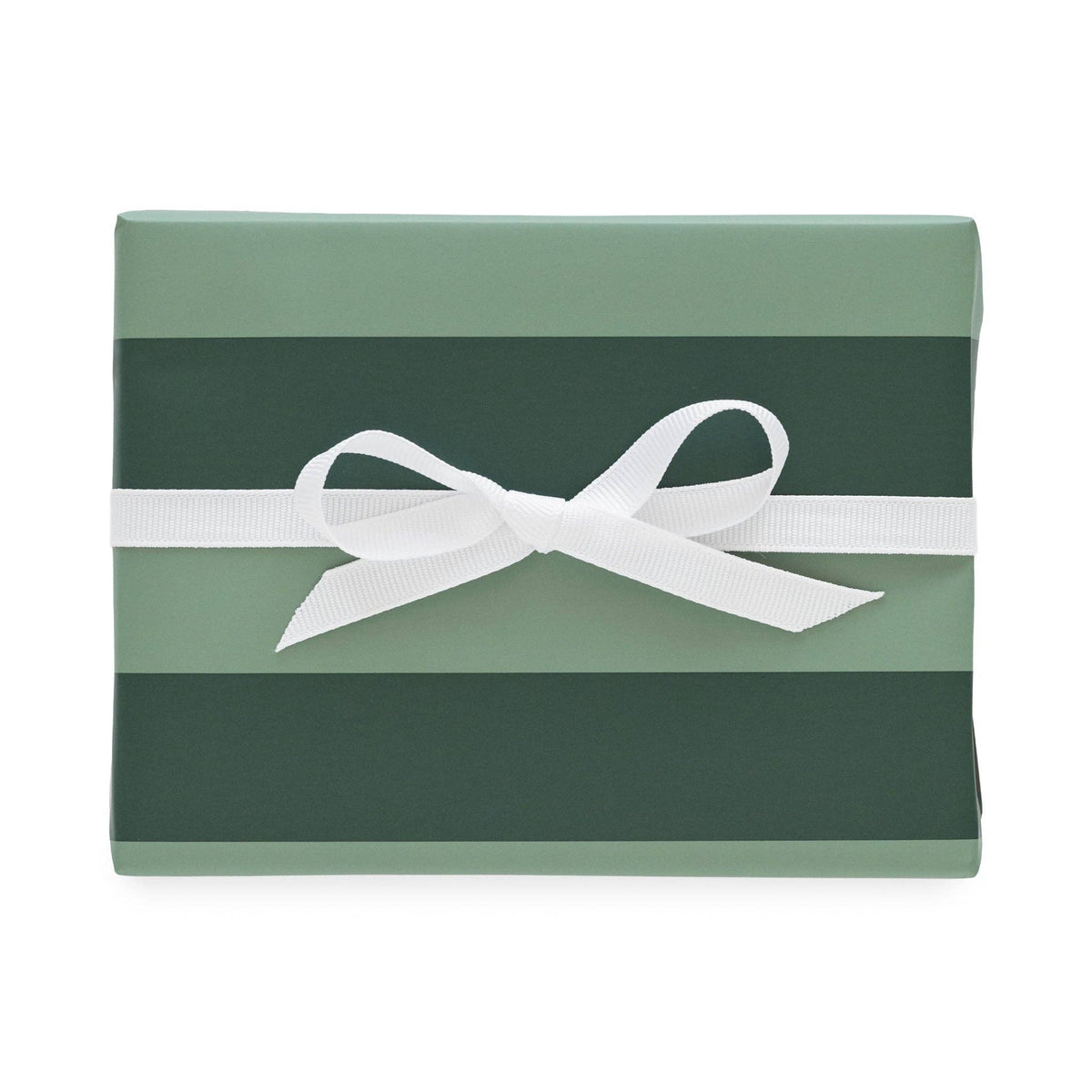 2-Tone Green Stripe Wrapping Paper