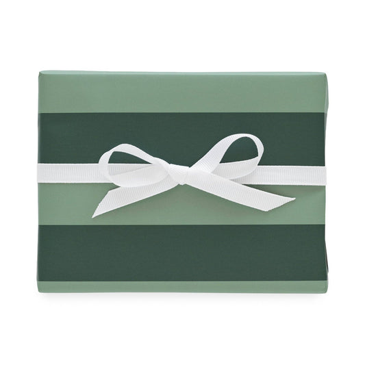 2-Tone Green Stripe Wrapping Paper