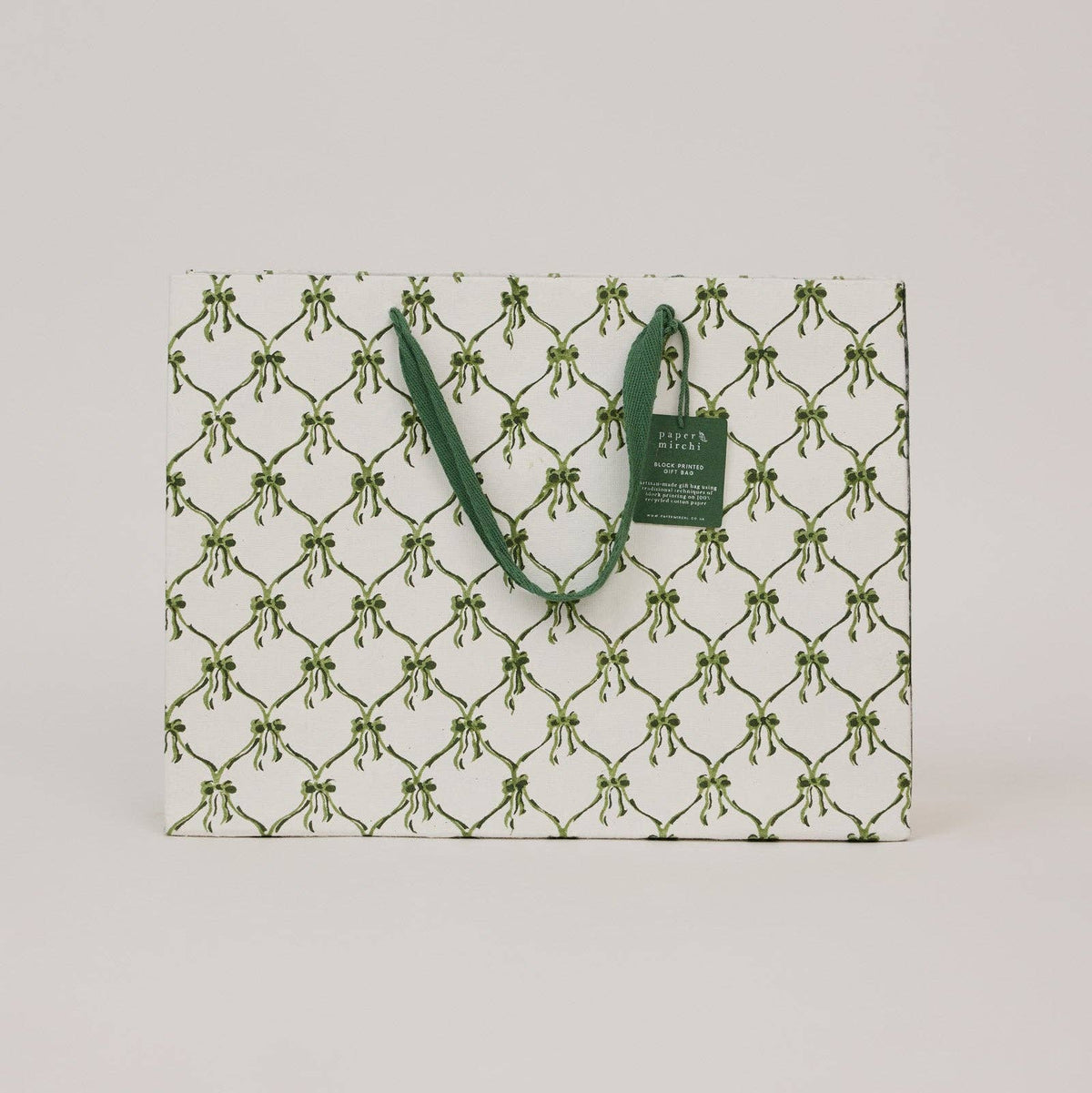 Holly Green Gift Bags - Large