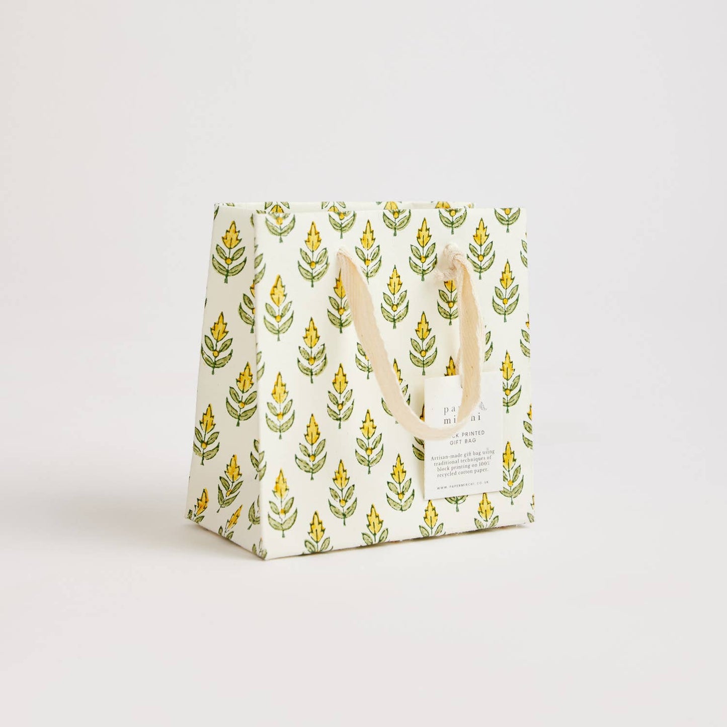 Sunshine Small Hand Block Printed Gift Bag