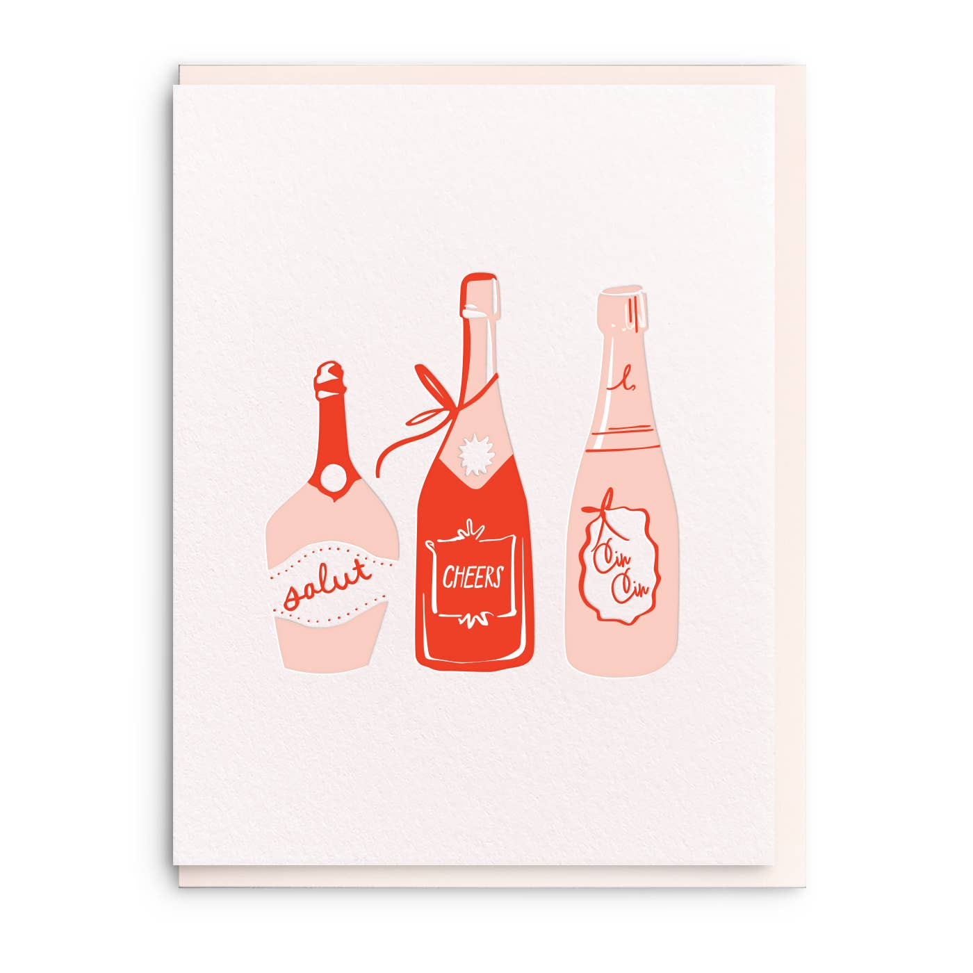 Dahlia Press - Bubbly, Letterpress Congratulations Greeting Card
