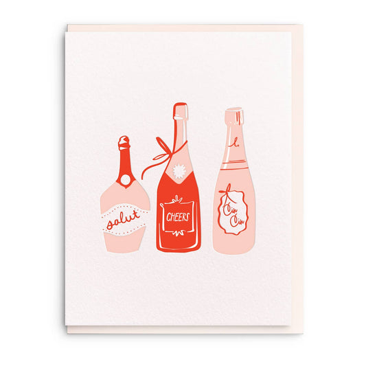 Dahlia Press - Bubbly, Letterpress Congratulations Greeting Card