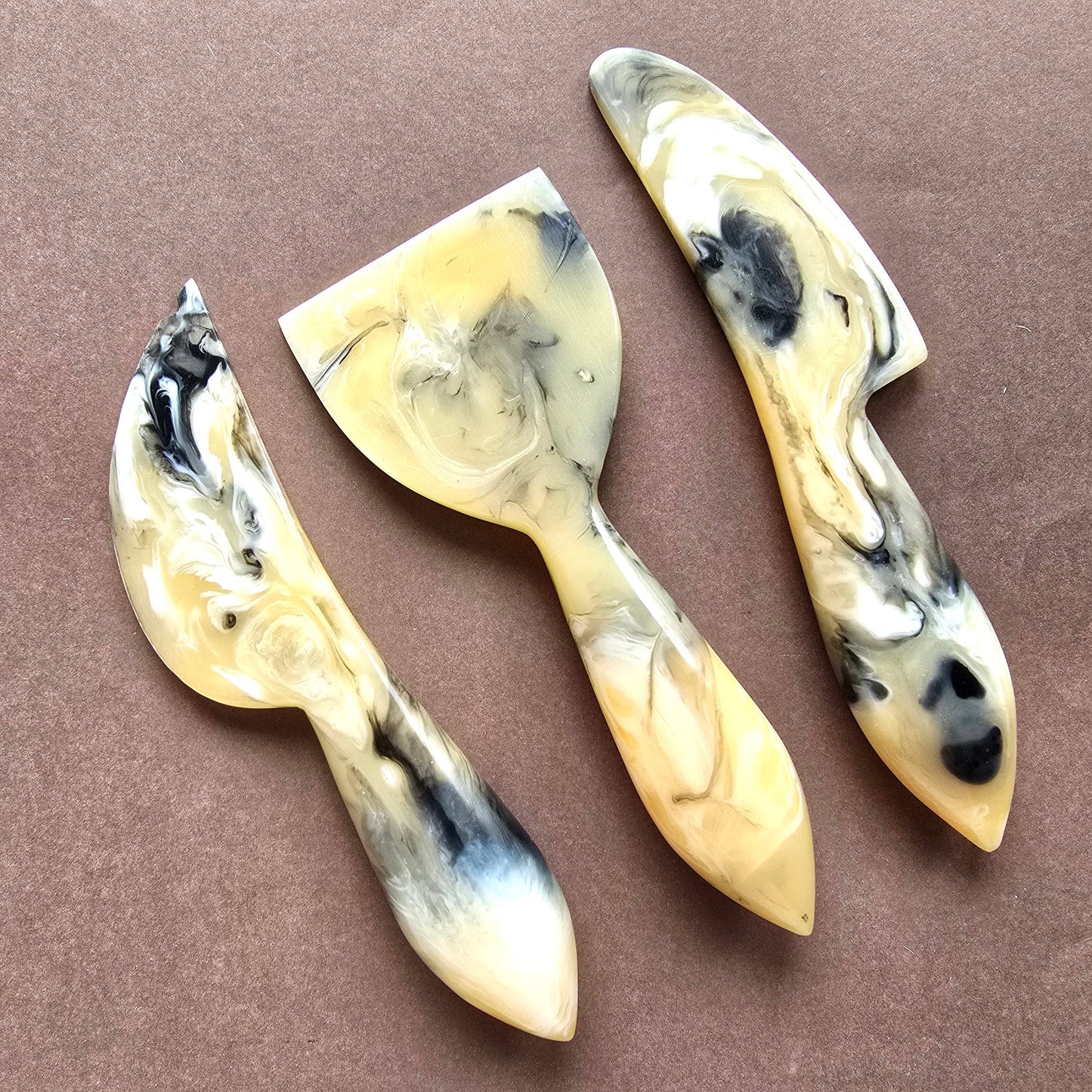 3-Piece Cheese Knives Set - Resin Charcuterie Tools