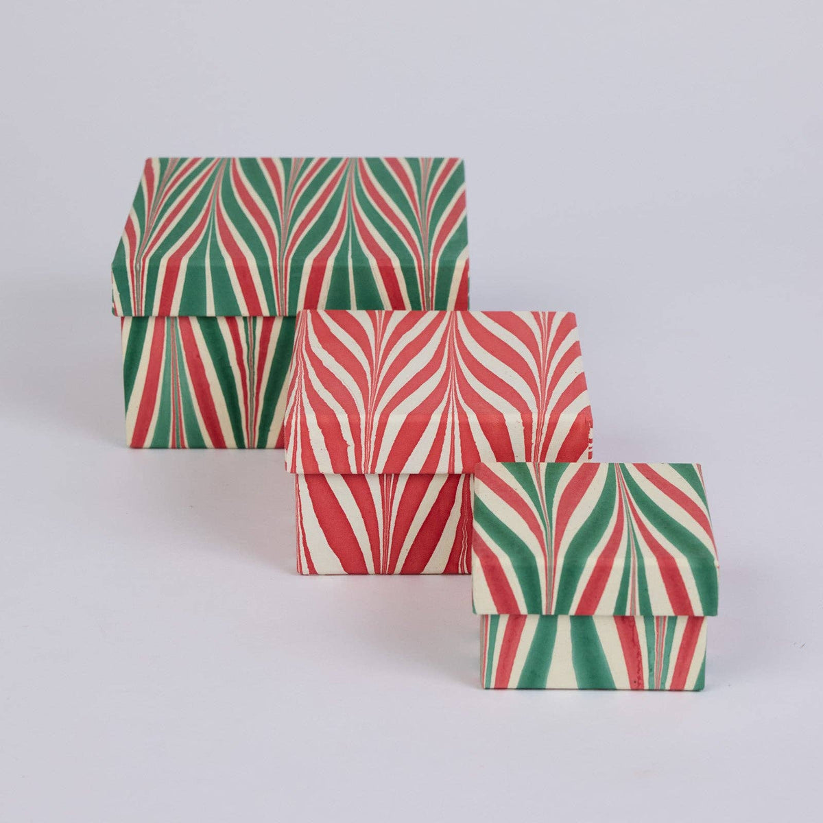 Hand Marbled Gift Boxes - Christmas Candy