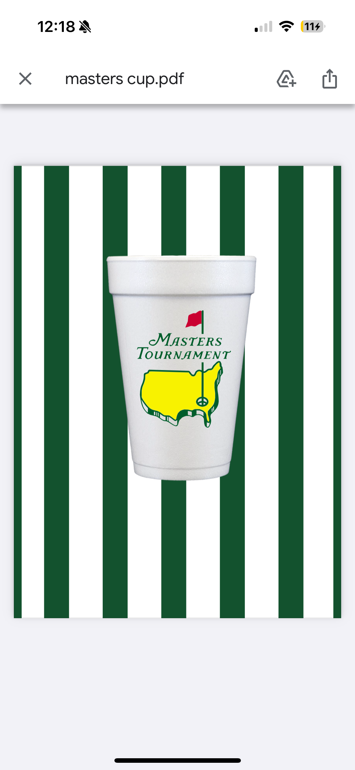 Masters styrofoam cups pre-order