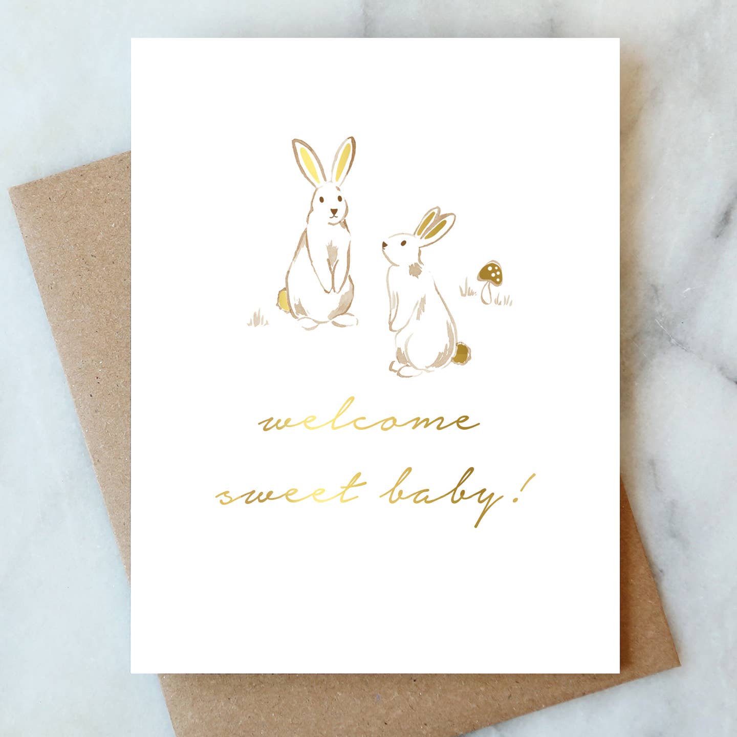 Abigail Jayne Design - Bunnies Baby Greeting Card | New Mom Baby Card