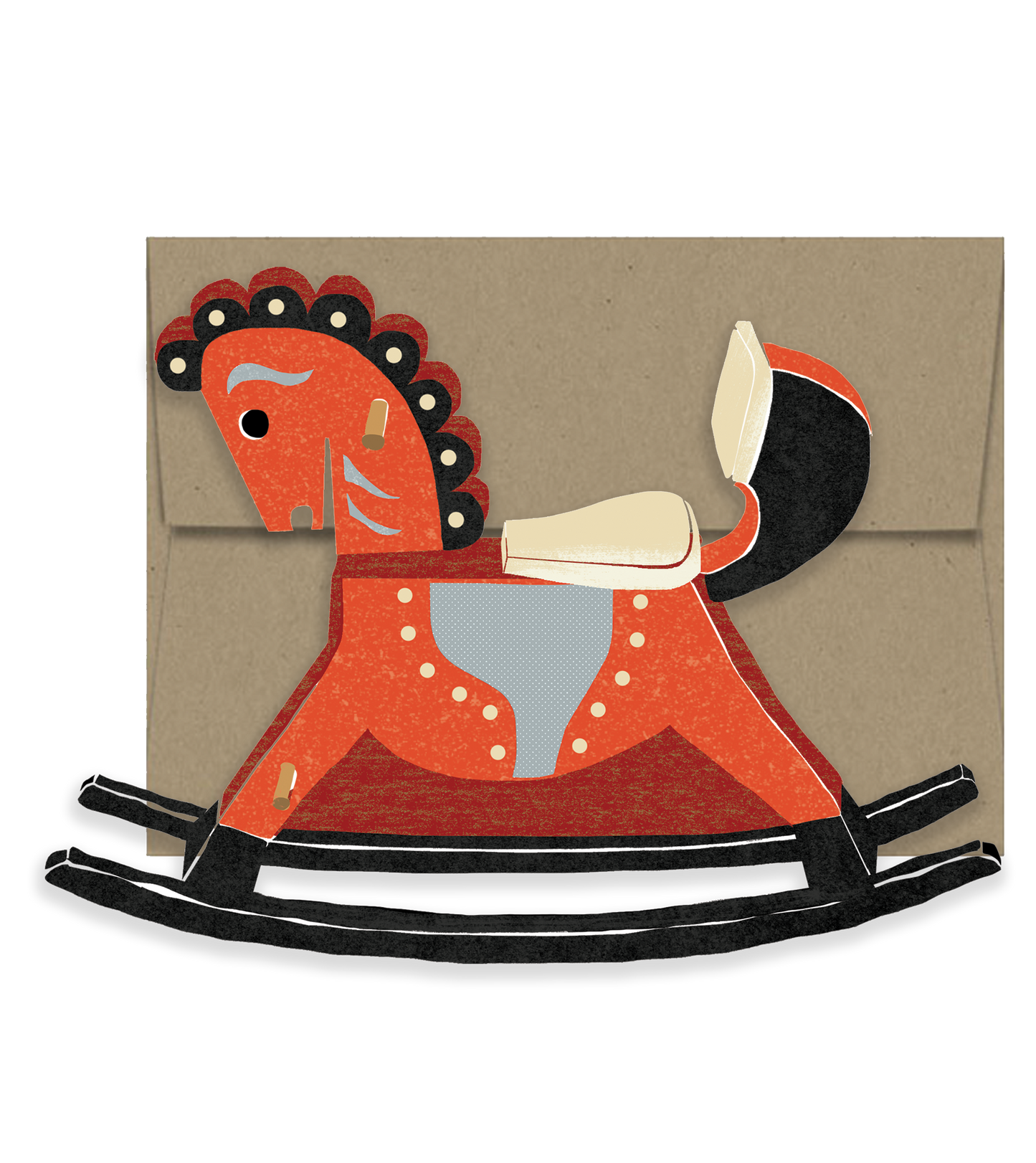 Isatopia - Rocking Horse - Die Cut Card