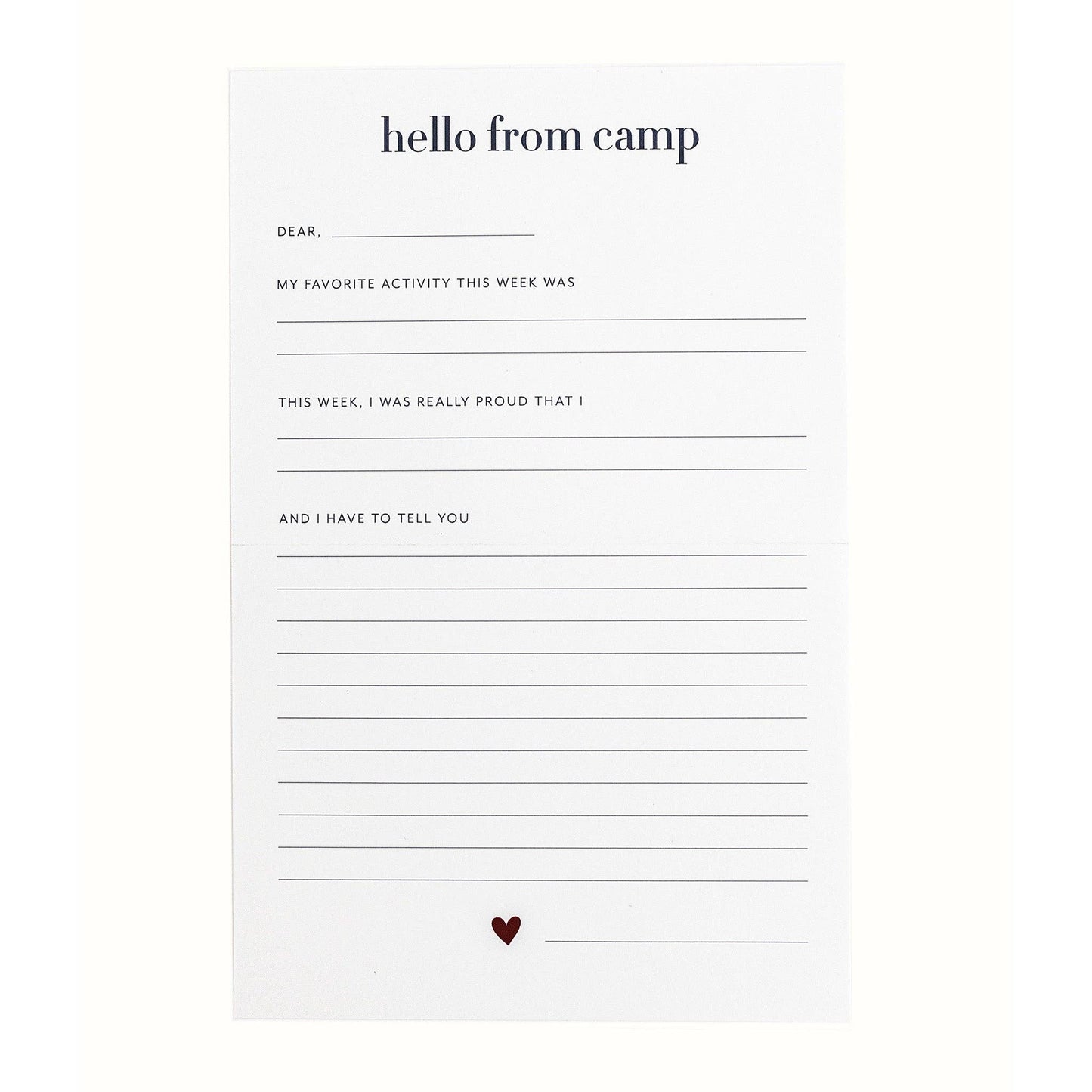 Camp Notes Box