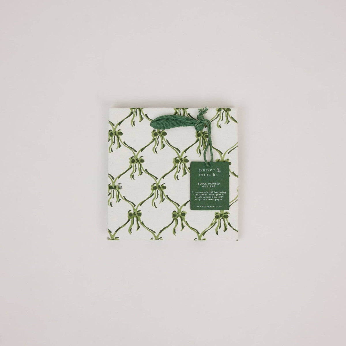 Holly Green Gift Bags - Small