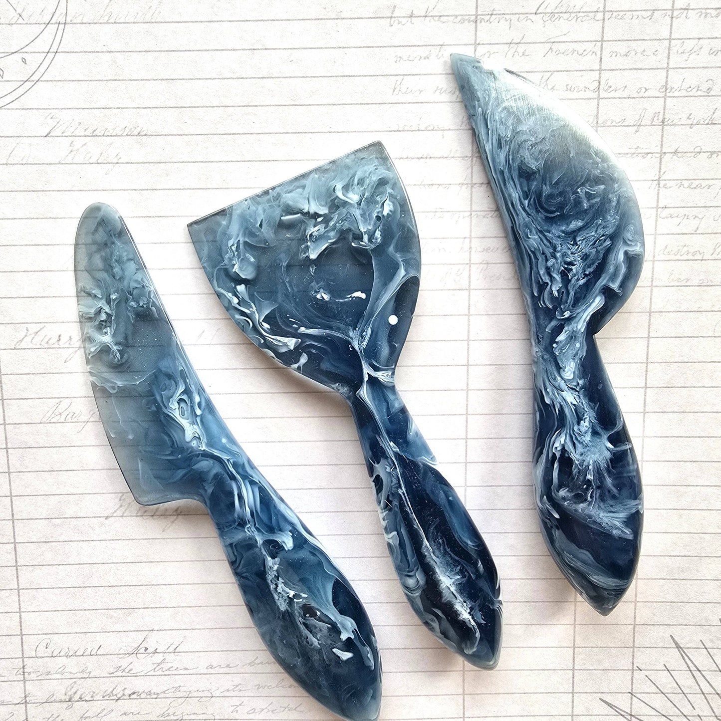 3-Piece Cheese Knives Set - Resin Charcuterie Tools