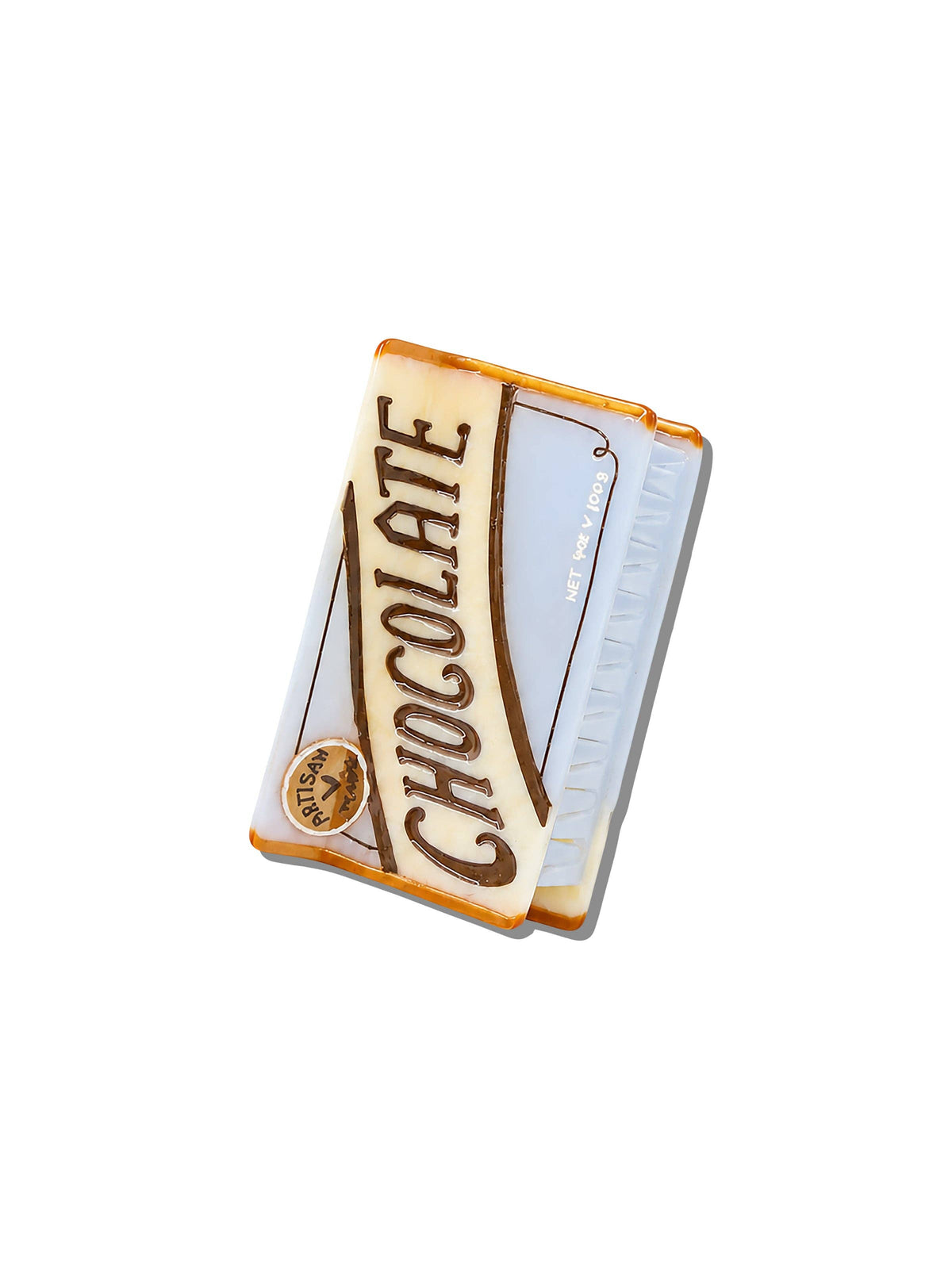 Solar Eclipse - Hand-painted Chocolate Claw Hair Clip