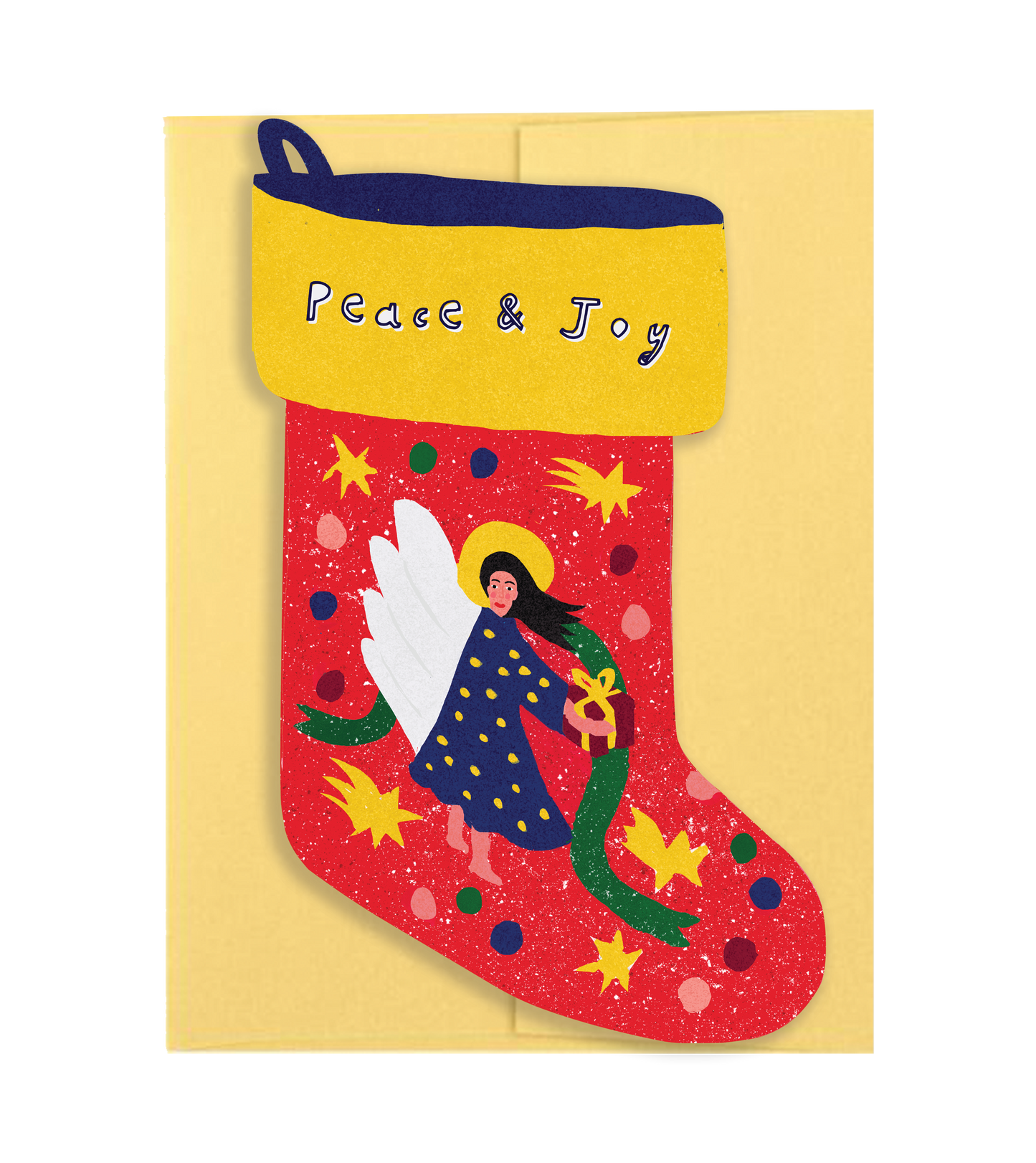 Angel Stocking - Die Cut Card