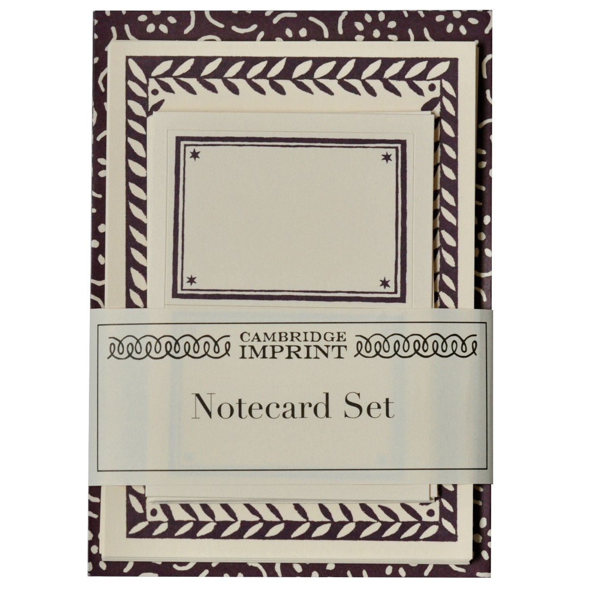 Small Pear Halves Elderberry Set of Notecards and Envelopes