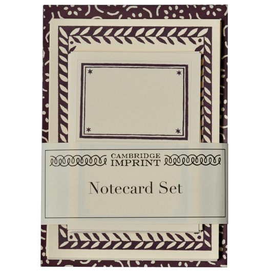 Small Pear Halves Elderberry Set of Notecards and Envelopes