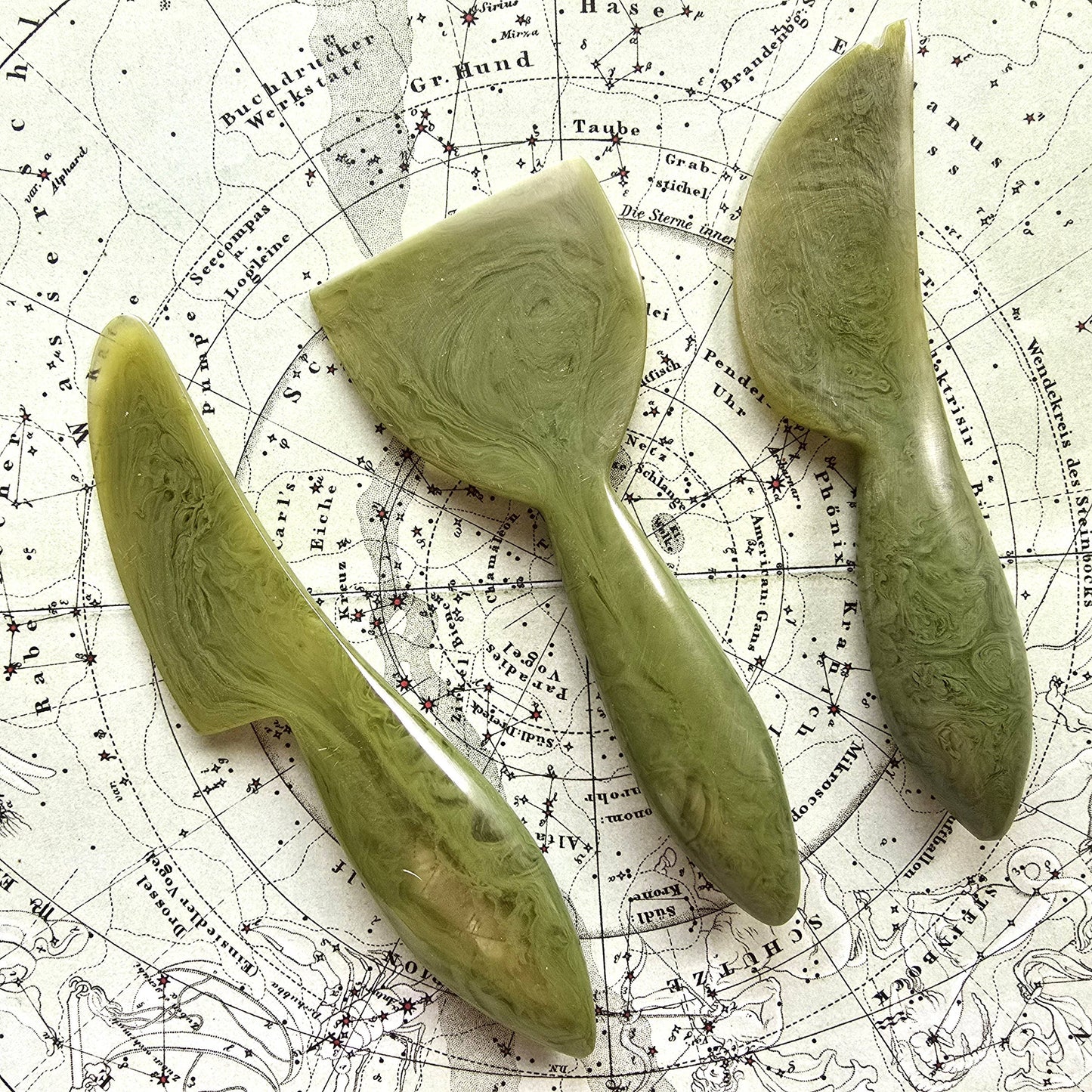 3-Piece Cheese Knives Set - Resin Charcuterie Tools