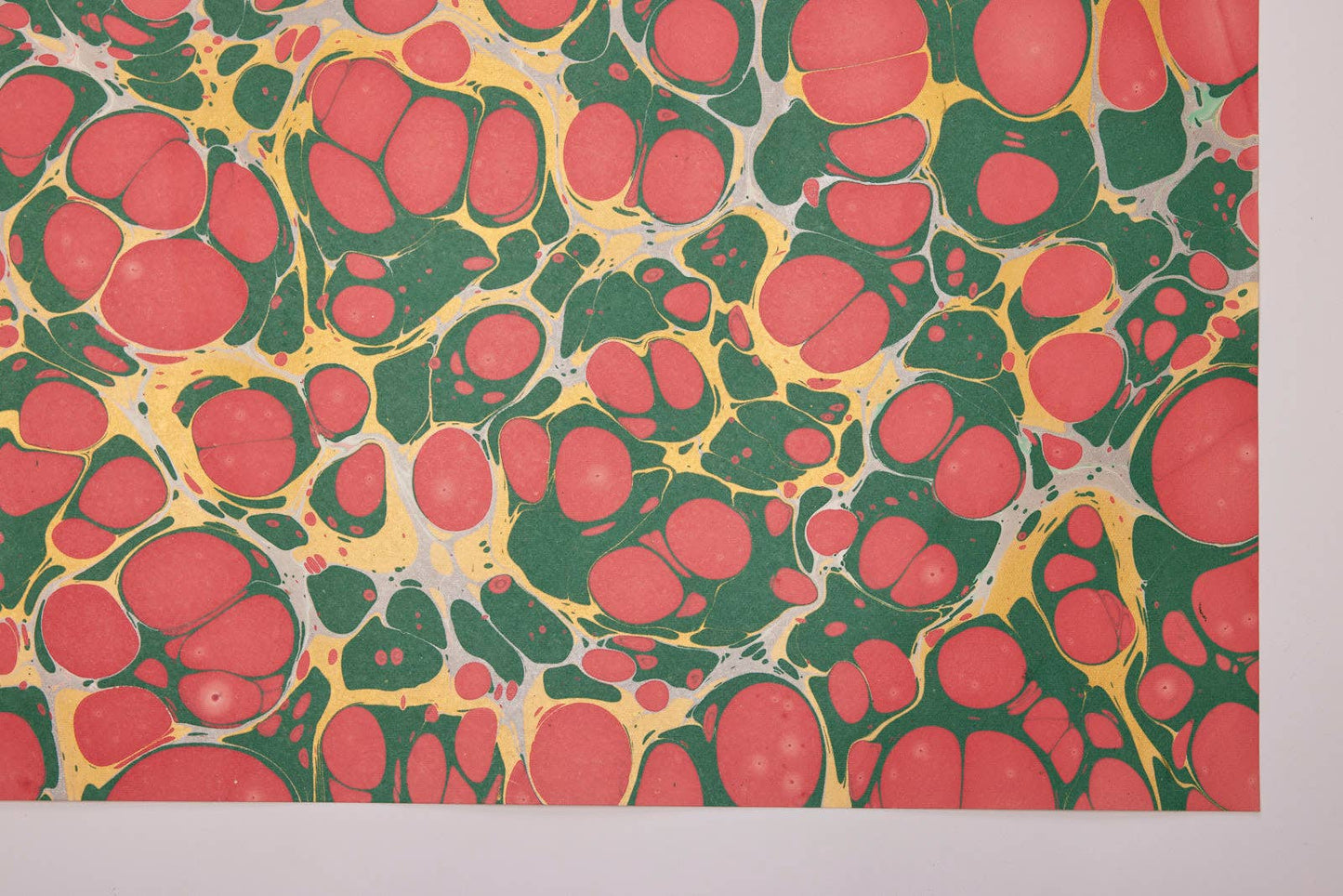 Stone Festive Hand Marbled Christmas Wrapping Paper