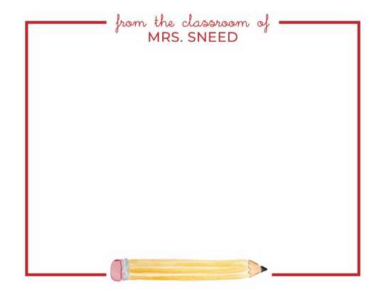 Pencil teacher stationery