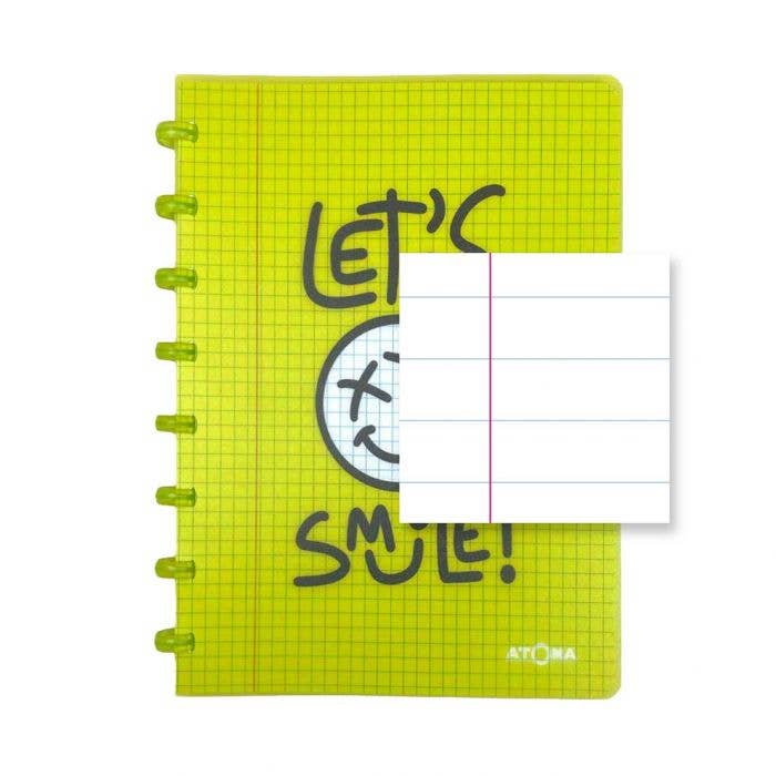 Green Let's Smile Notebook