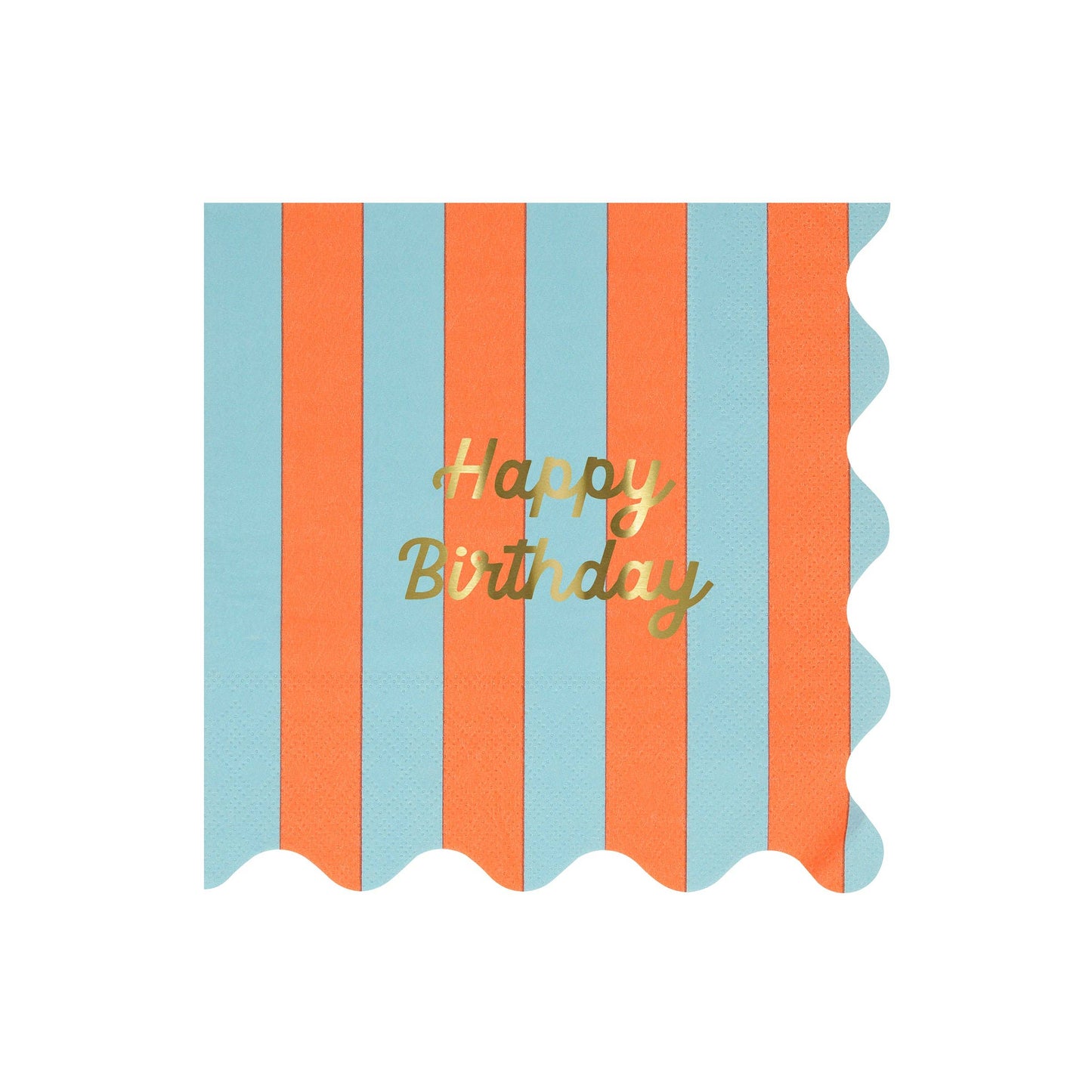 Stripe Happy Birthday Large Napkins