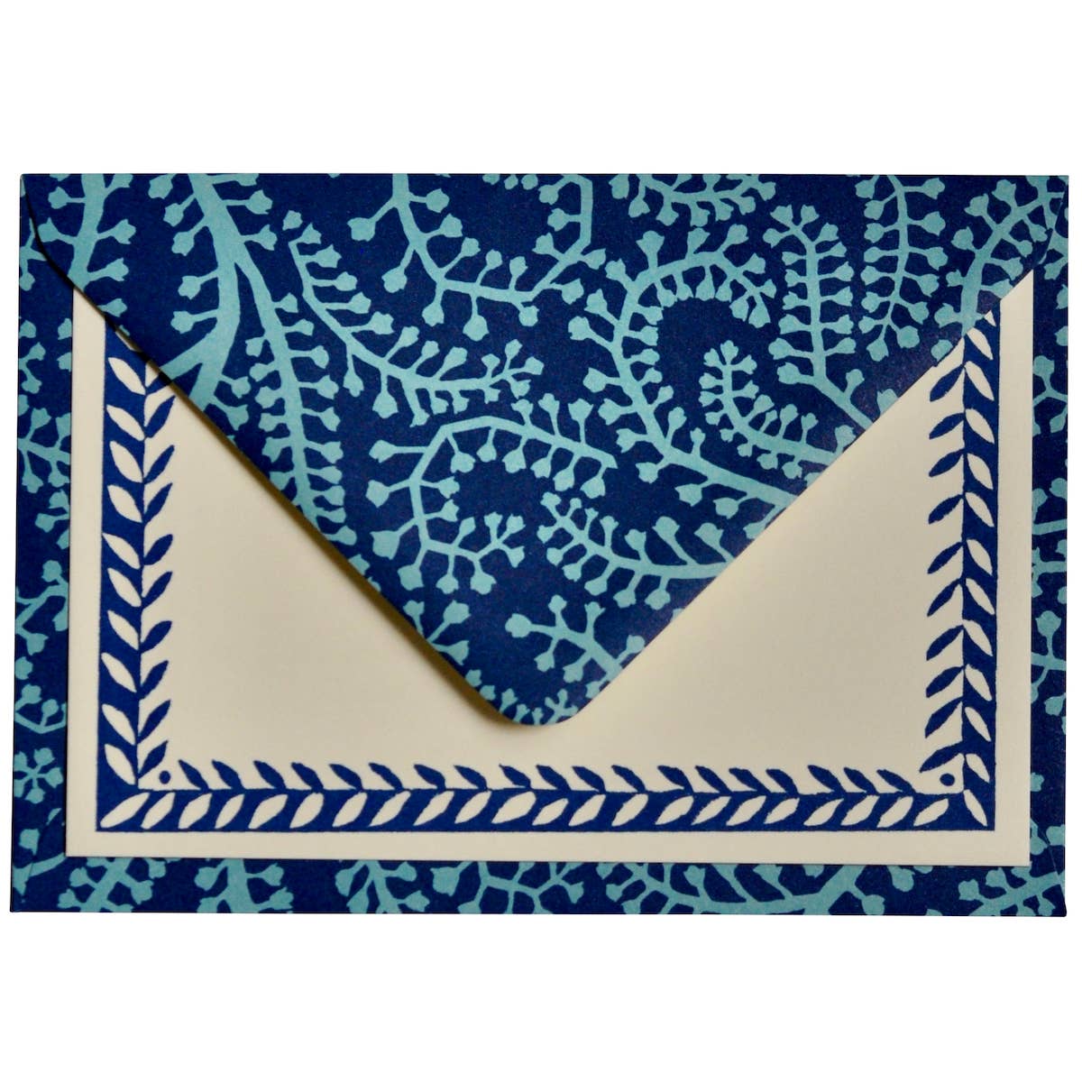 Seaweed Paisley Cyanotype Set of Notecards and Envelopes
