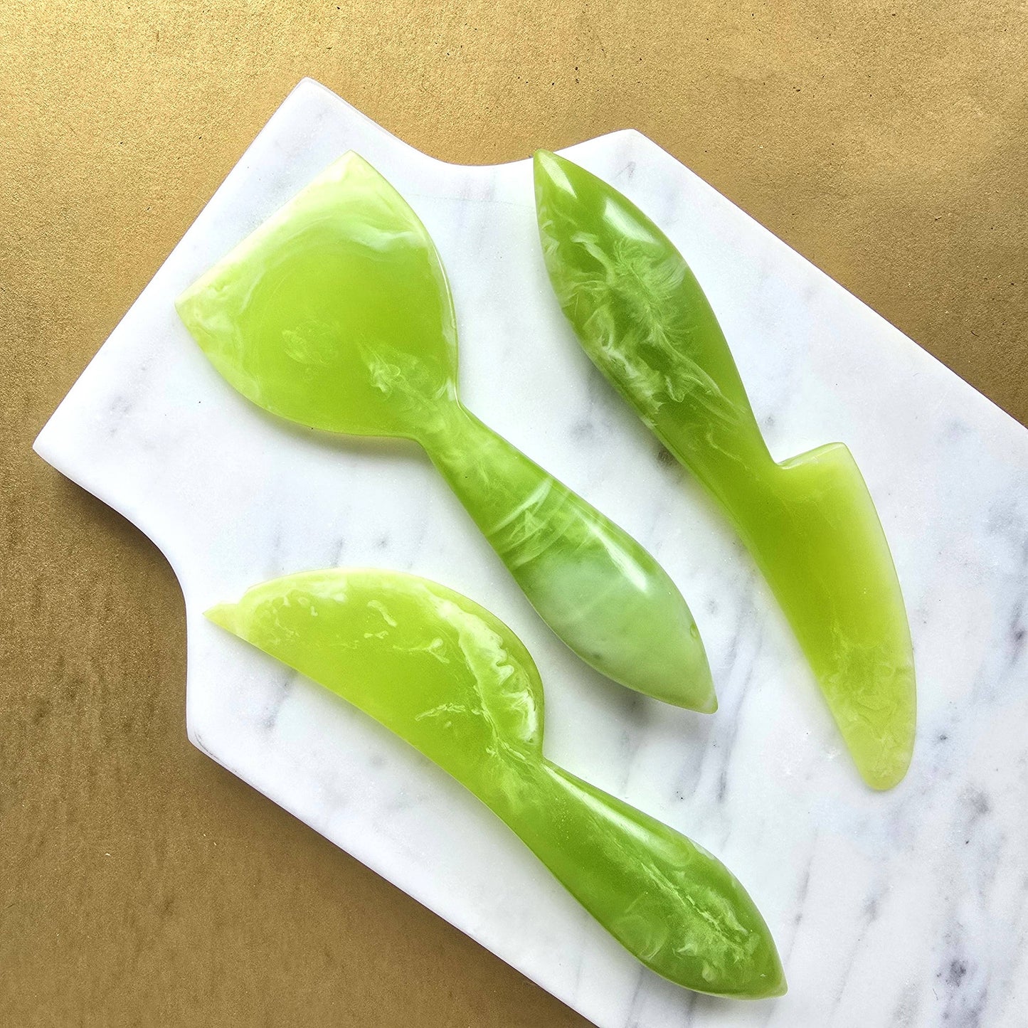 3-Piece Cheese Knives Set - Resin Charcuterie Tools