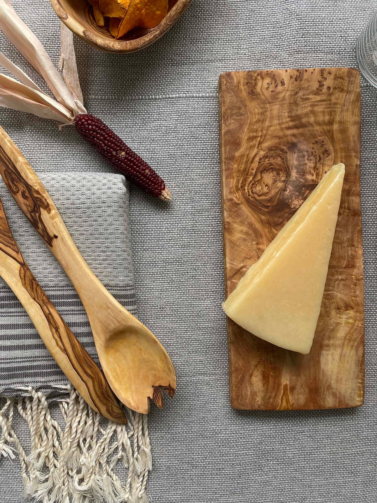 Olive Wood Rectangle Cheese Board