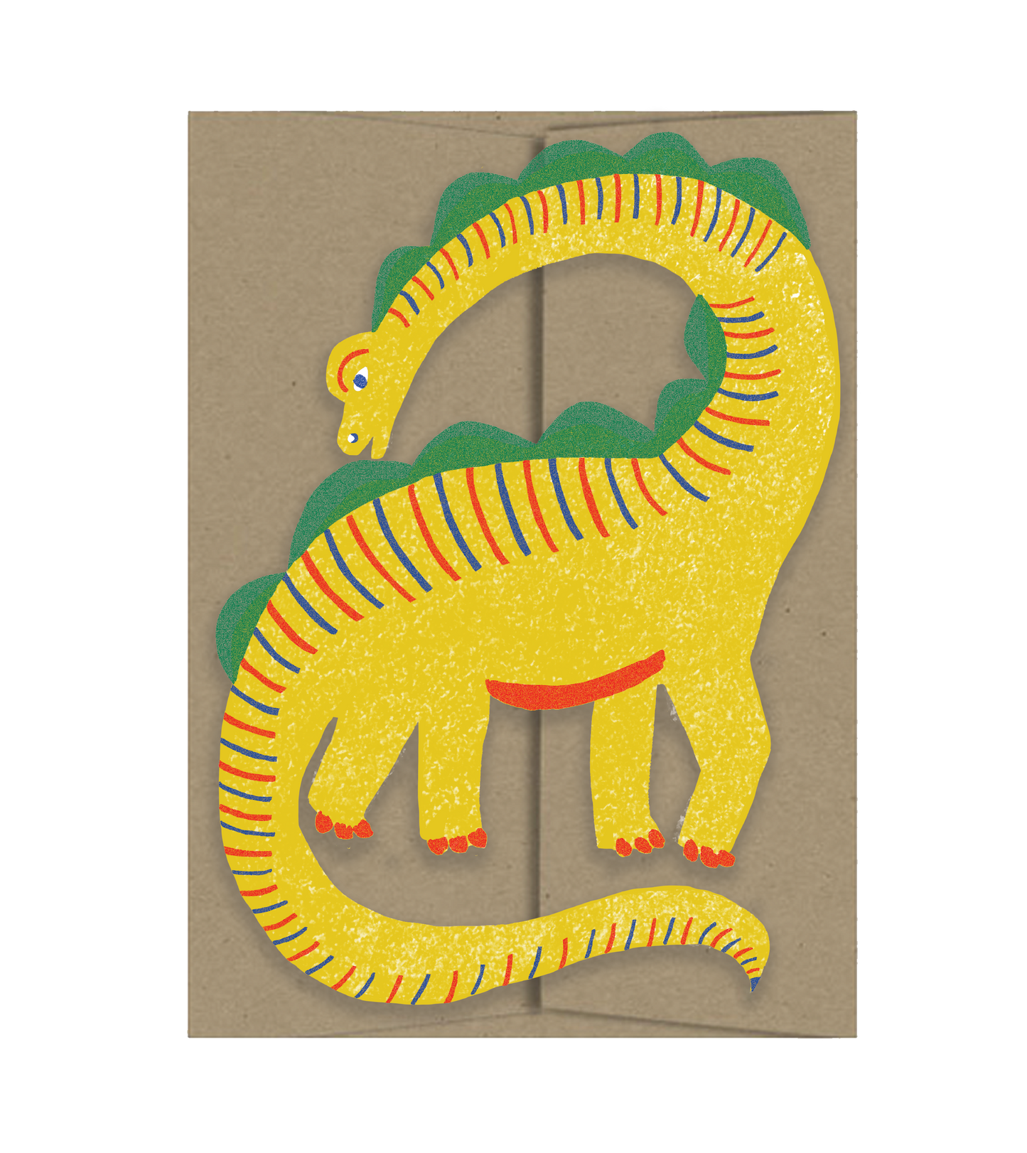 Isatopia - Yellow Dino  Playtime Collection - Die Cut Card