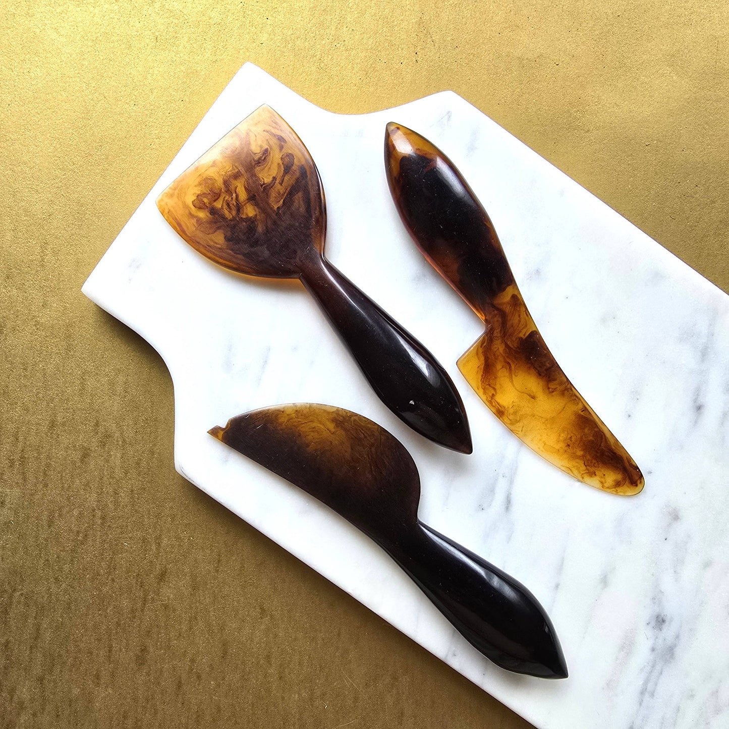 3-Piece Cheese Knives Set - Resin Charcuterie Tools