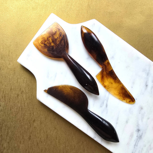 3-Piece Cheese Knives Set - Resin Charcuterie Tools