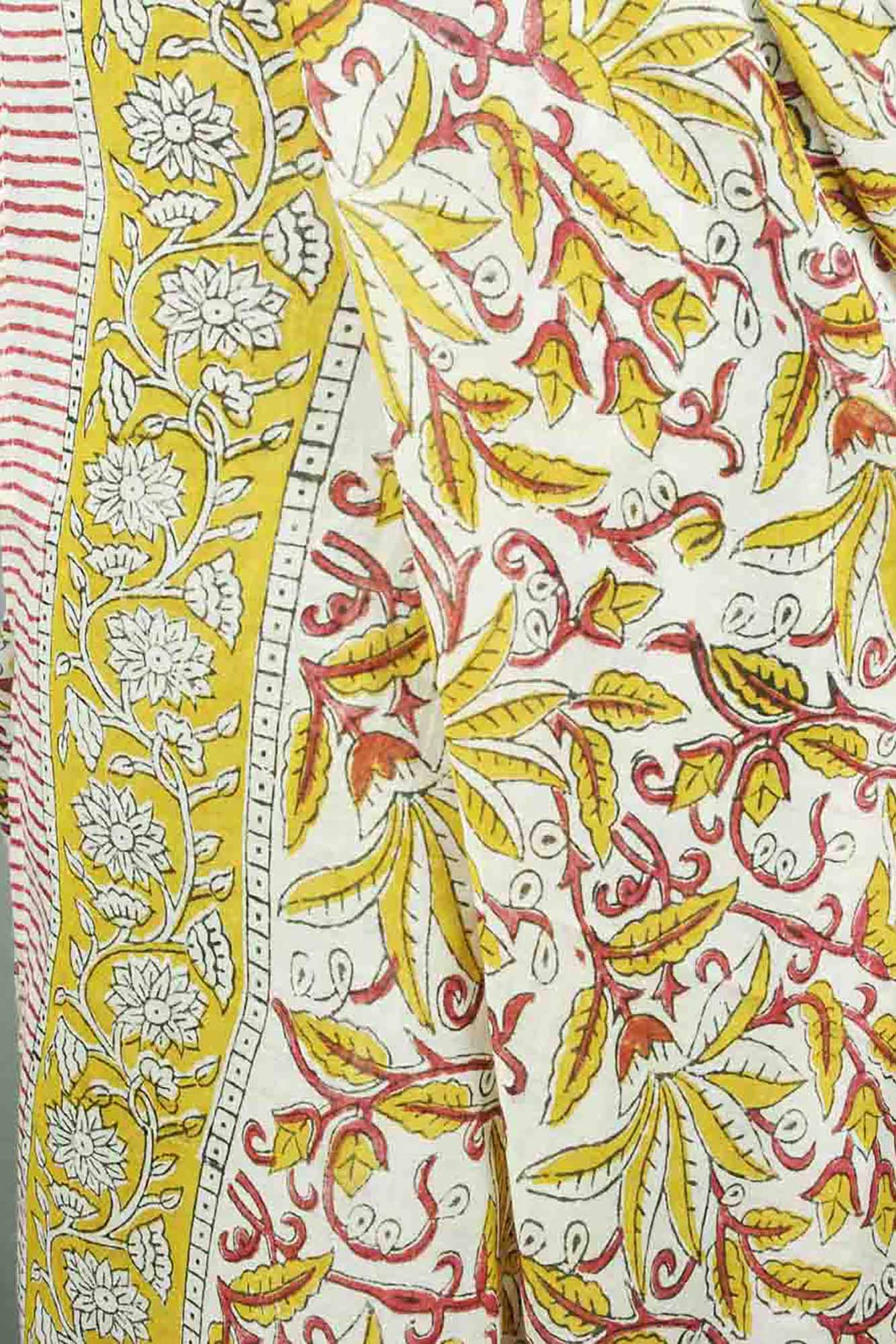 Mustard & Red Floral- Beach  Coverup Sarong Pareo