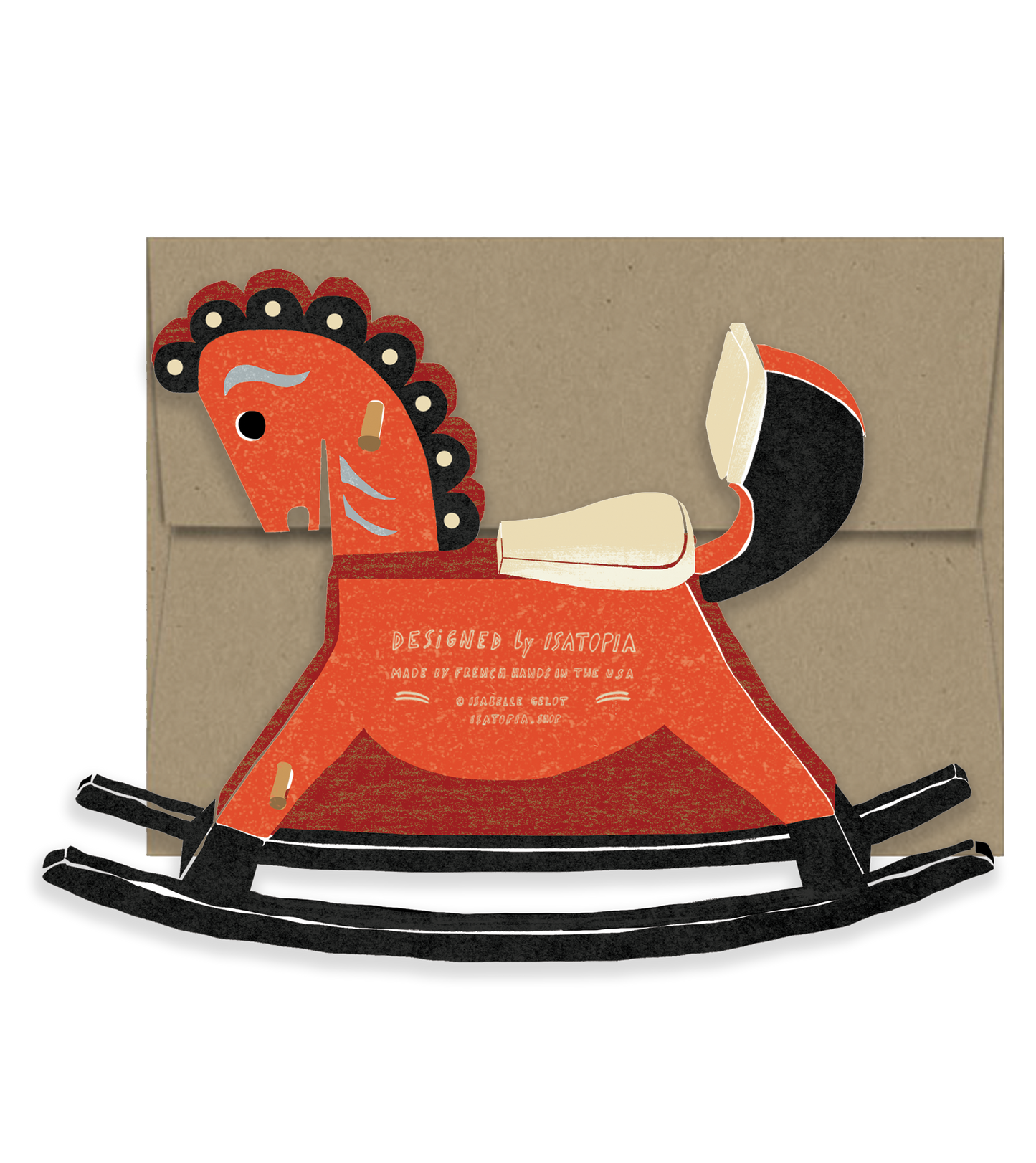 Isatopia - Rocking Horse - Die Cut Card