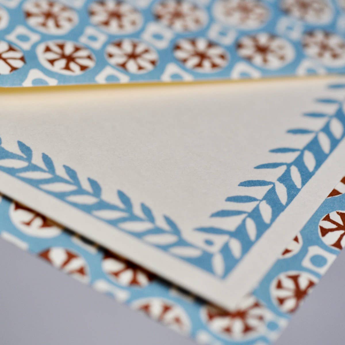 Sea Urchin Sky and Cocoa Set of Notecards and Envelopes