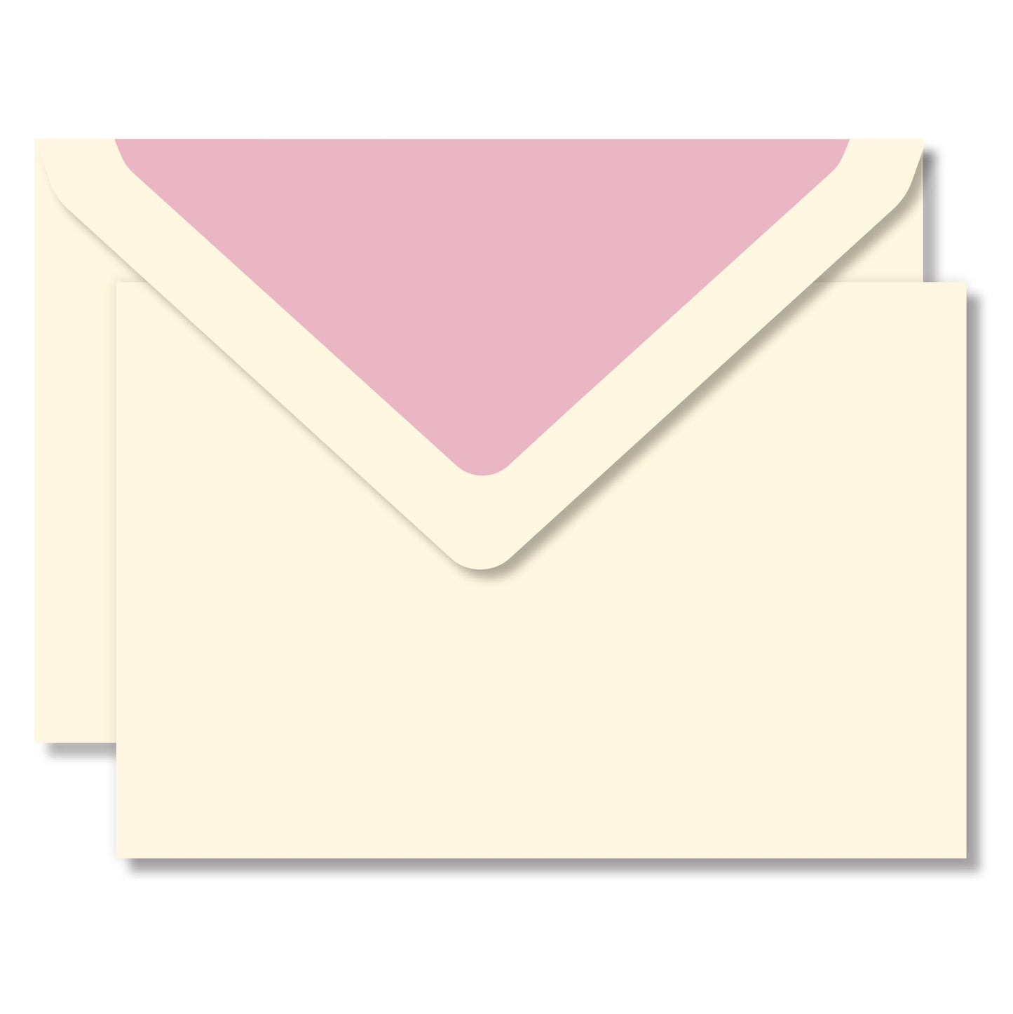 Laid Note Card Box Cream Laid/ Lining Navy Blue