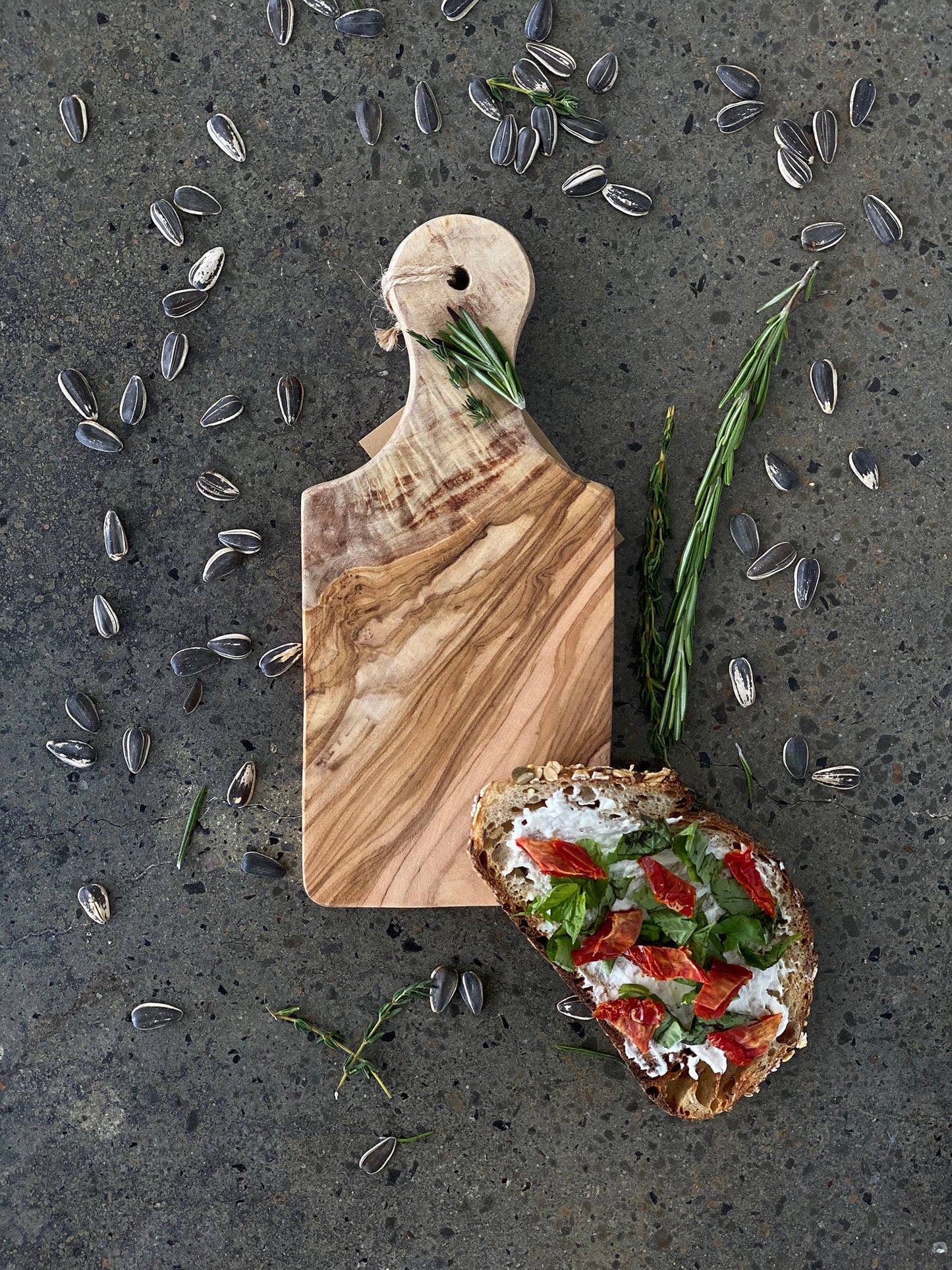 Olive Wood Rustic Small cutting Board 8"