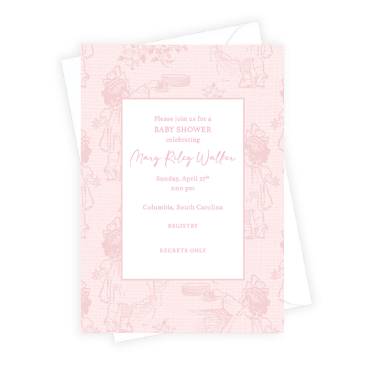 Think Pink Baby Shower Invitation