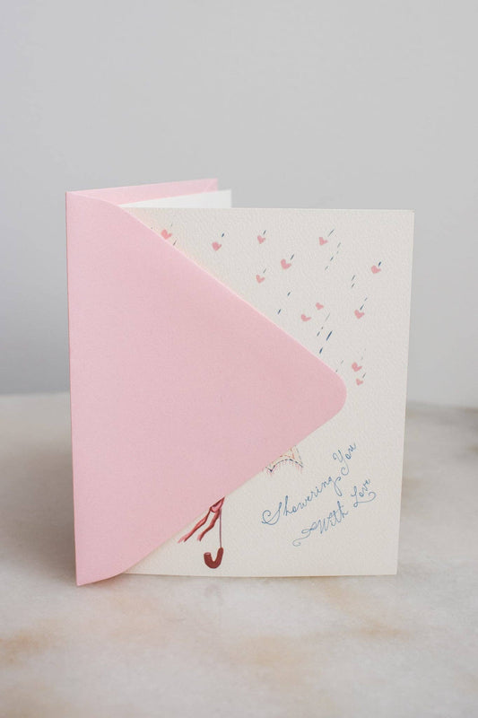 Showered With Love Bridal Shower Card