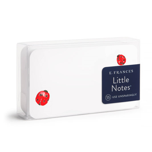 Pack of E. Frances Little Notes with ladybug design on a white background