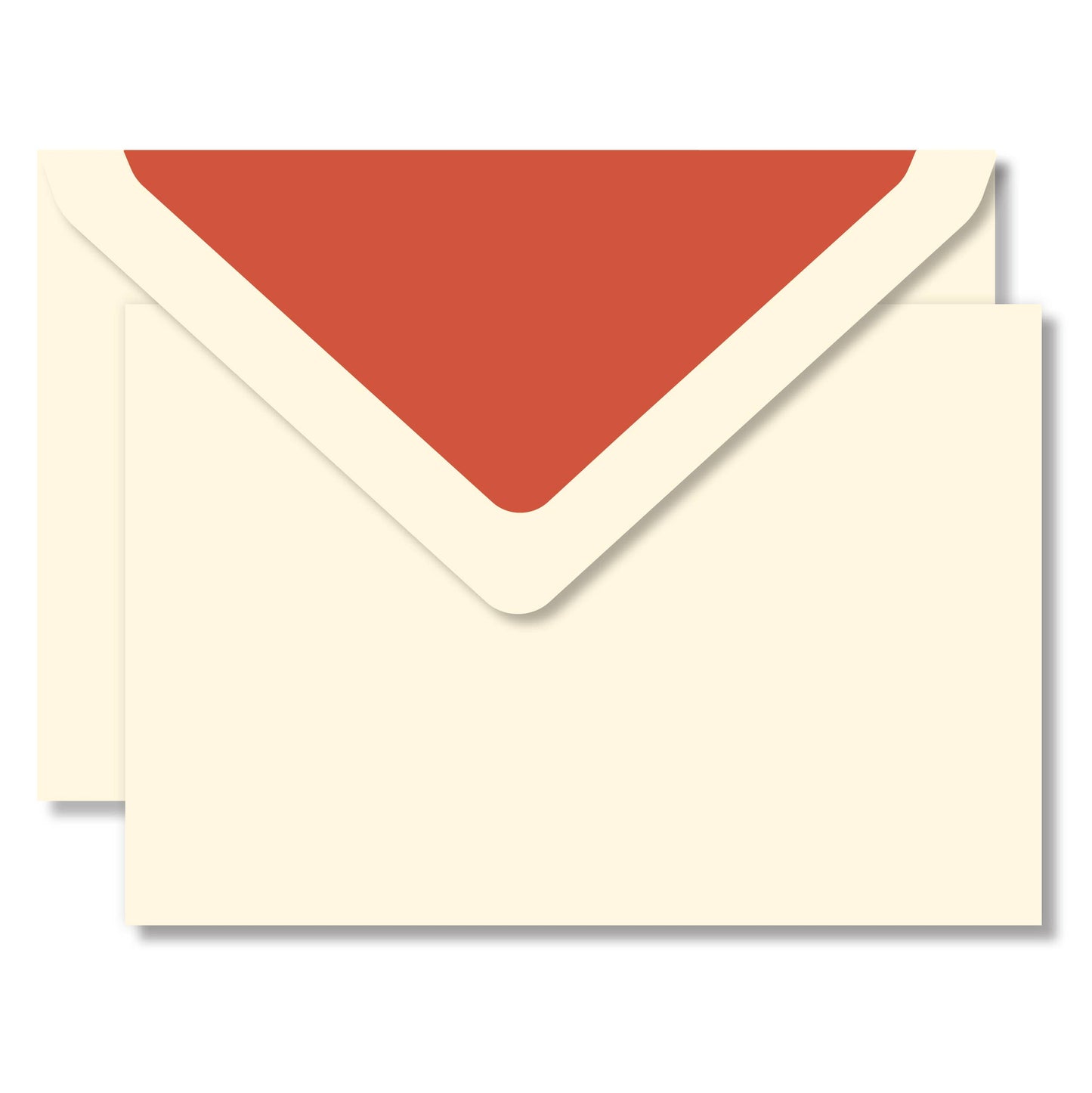 Laid Note Card Box Cream Laid/ Lining Navy Blue