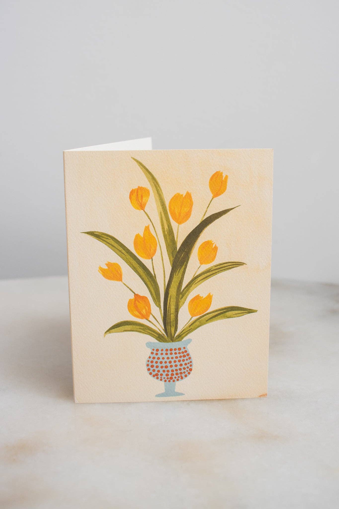 Yellow Tulip Vase Card