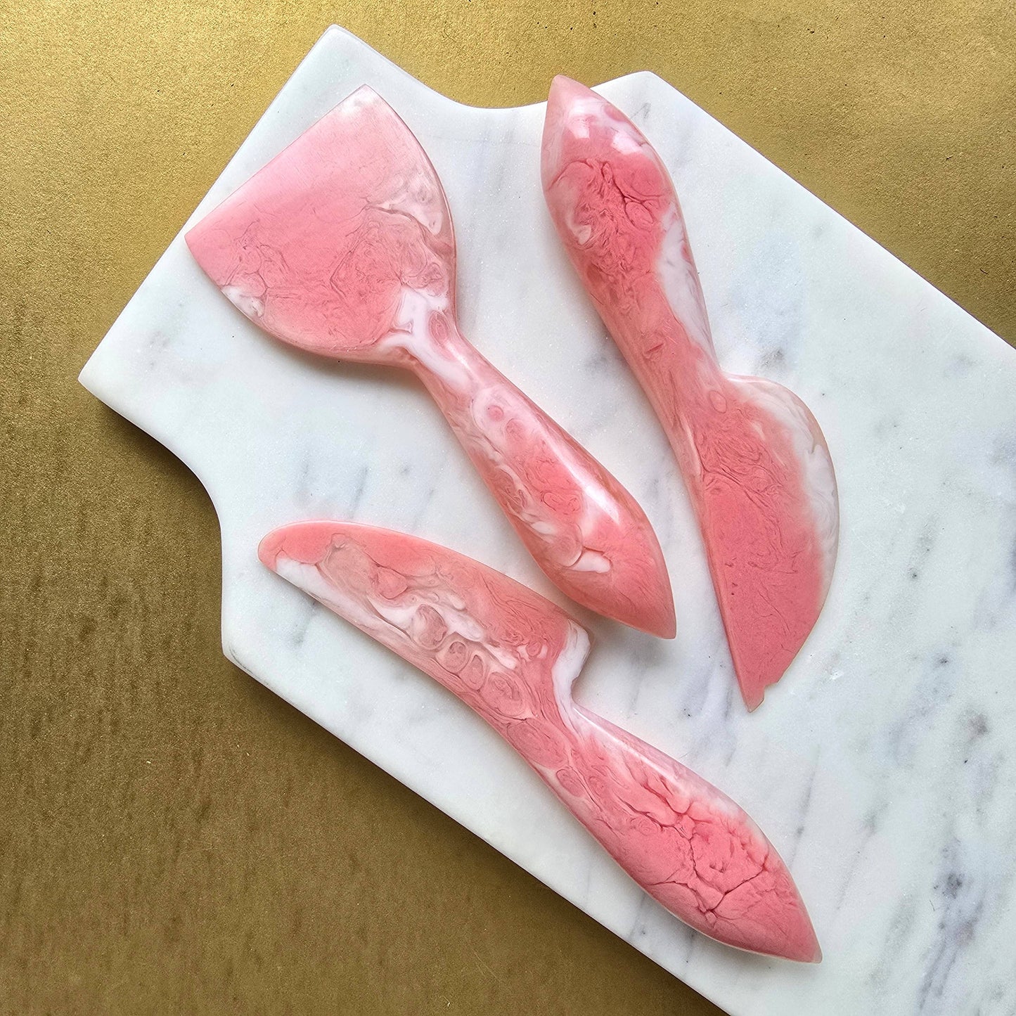 3-Piece Cheese Knives Set - Resin Charcuterie Tools